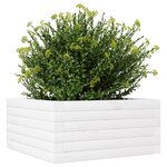 vidaXL Jardinière blanc 50x50x23 cm bois de pin massif