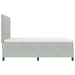 Lit Box Spring vidaXL avec matelas Gris clair 140x200 cm Velours