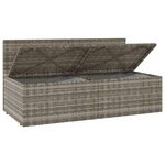 vidaXL Canapé de jardin 2 places avec coussins Gris Résine tressée