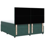 vidaXL Sommier à lattes de lit et matelas Vert foncé 180x200cm Velours