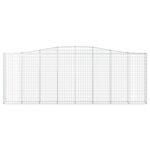 vidaXL Paniers à gabions arqués 20 Pièces 400x30x140/160 cm Fer galvanisé