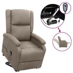 vidaXL Fauteuil Taupe Tissu