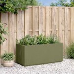 vidaXL Boîte de fleurs de jardin Vert 80 x 36 x 35 cm PP