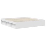 vidaXL Cadre de lit avec tête de lit Blanc 200 x 200 cm Pin massif