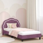 vidaXL Cadre de lit pour enfants avec tête de lit Violet 80 x 200 cm