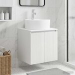 vidaXL Vanité de lavabo mural Blanc 49 5 x 44 5 x 65 cm