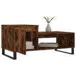 vidaXL Table basse Chêne fumé 100x50x45 cm Bois d'ingénierie