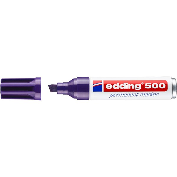 Marqueur Permanent 500 Corps Alu Violet Pointe Biseautée 2-7 mm EDDING