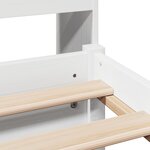 vidaXL Lit bibliothèque sans matelas blanc 140x190 cm bois pin massif