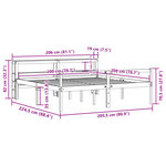 vidaXL Lit pour personne âgée et tête de lit 200x200cm bois pin massif