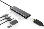 Ovegna PL006 : Hub USB Type-C vers 3 Ports USB V3.0, TF/SD Card V2.0, avec Une Structure métalique (en Aluminum)