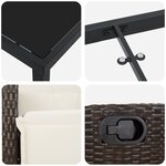 vidaXL Ensemble de repas de jardin 5 pièces marron rattan synthétique