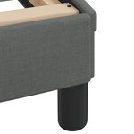 vidaXL Cadre de lit Dover gris foncé 100x203 cm tissu