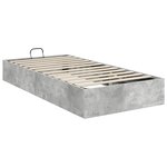 vidaXL Cadre de lit ottoman Gris béton 100 x 200 cm Bois d'ingénierie