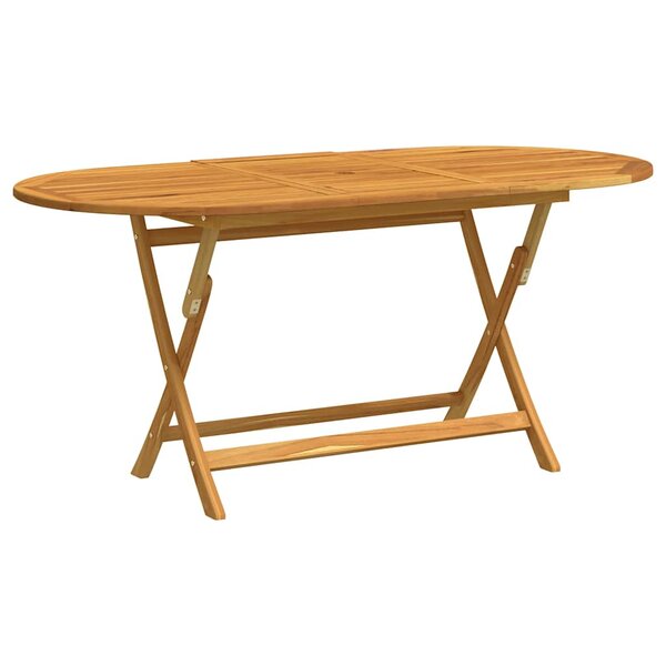 vidaXL Table pliable de jardin 160x85x75 cm Bois d'eucalyptus massif