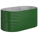 vidaXL Lit surélevé de jardin Acier enduit de poudre 152x80x68 cm Vert