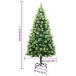 vidaXL Sapin de Noël artificiel à charnières avec support 210 cm