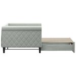 vidaXL Lit de jour avec lit gigogne gris clair 90x190 cm velours