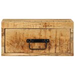 vidaXL Table de chevet murale bois de manguier massif brut