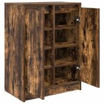 vidaXL Armoire à chaussures chêne fumé 57x34x76 cm bois d'ingénierie