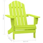 vidaXL Chaise de jardin Adirondack bois de sapin massif vert