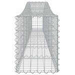 vidaXL Paniers à gabions arqués 8 Pièces 400x30x40/60 cm Fer galvanisé