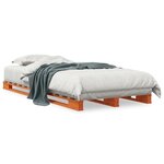 vidaXL Lit de palette cire marron 90x200 cm bois de pin massif