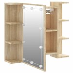 vidaXL Armoire à miroir avec LED Chêne sonoma 70x16 5x60 cm