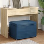 vidaXL Tabouret Bleu 61 x 41 x 40 cm Tissu et bois stratifié