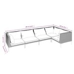 vidaXL Salon de jardin 5 Pièces avec coussins Résine tressée Gris foncé