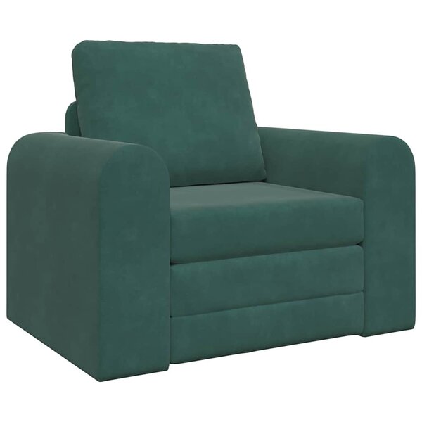 vidaXL Canapé-Lit Vert foncé 98 x 71 x 83 cm Velours