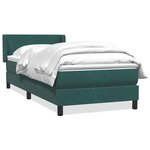 vidaXL Sommier à lattes de lit et matelas vert foncé 100x210cm velours
