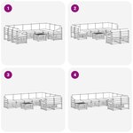 vidaXL Ensembles de canapés 10 Pièces Blanc et Beige 59 x 59 x 37 cm