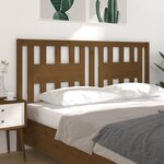 vidaXL Tête de lit Marron miel 156x4x100 cm Bois massif de pin
