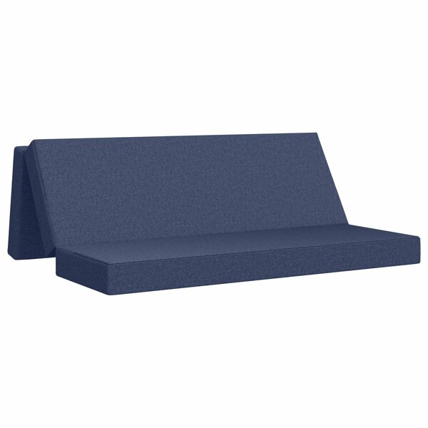 vidaXL Canapé-lit pliable 200 x 67 x 45 cm Bleu