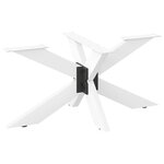 vidaXL Pied de table basse en forme d'araignée  blanc  98 x 58 x (42-43) cm  acier