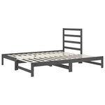 vidaXL Lit coulissant sans matelas gris 2x(90x200) cm