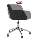 vidaXL Chaise pivotante de bureau Noir Tissu