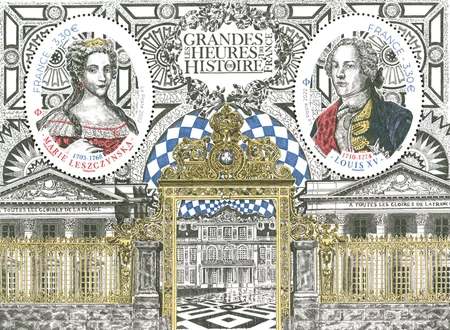 Bloc 2 timbres - Les grandes heures de l'Histoire de France - 2022 - Lettre Prioritaire Internationale