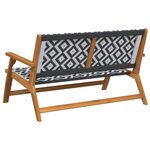 vidaXL Mobilier de jardin Blanc 122 x 78 x 73cm Bois d'acacia massif