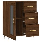 vidaXL Buffet chêne marron 69 5x34x90 cm bois d'ingénierie