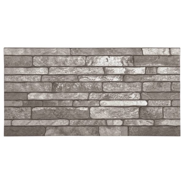 vidaXL Panneaux muraux 3D avec design de brique gris foncé 10 Pièces EPS