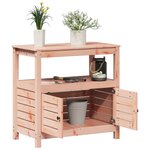 vidaXL Table de rempotage avec étagères bois massif de douglas