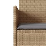 vidaXL Canapé de jardin 2 places avec table et coussins résine tressée