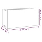 vidaXL Ensemble de meubles TV 2 Pièces Sonoma gris Bois d'ingénierie