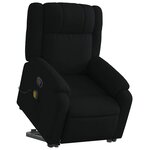vidaXL Fauteuil de massage inclinable Noir Tissu