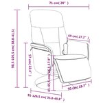 vidaXL Fauteuil inclinable de massage repose-pied vert foncé velours