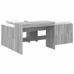 vidaXL Lit haut pour enfants avec bureau Sonoma gris 75 x 190 cm