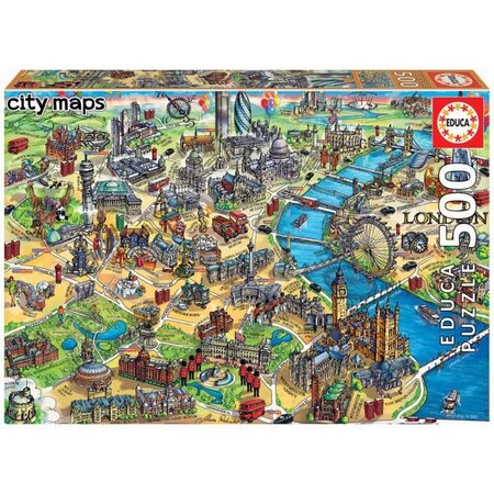 EDUCA - Puzzle - 500 PLAN DE LONDRES