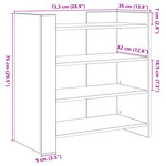 vidaXL Buffet sonoma gris 73 5x35x75 cm bois d'ingénierie